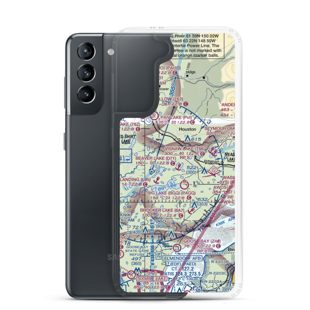 West Beaver Airport (09AK) VFR Sectional Samsung Case Samsung Galaxy S21 model shown