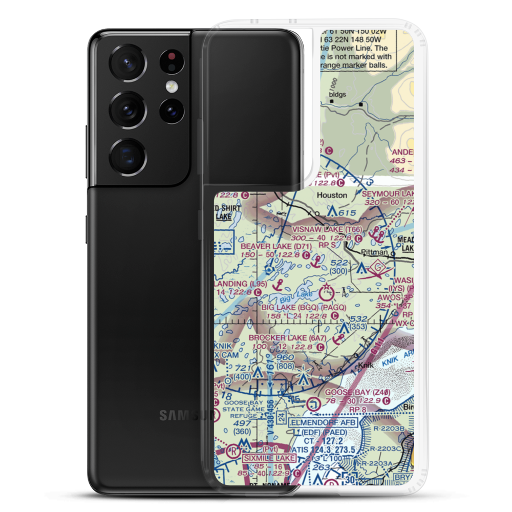 West Beaver Seaplane Base (AA01) VFR Sectional Samsung Case Samsung Galaxy S21 Ultra model shown