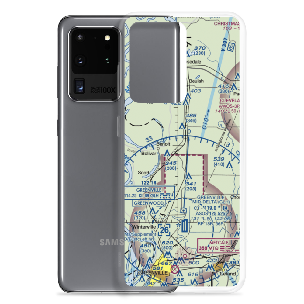 West Bolivar Flying Service Airport (MS37) VFR Sectional Samsung Case Samsung Galaxy S20 Ultra model shown
