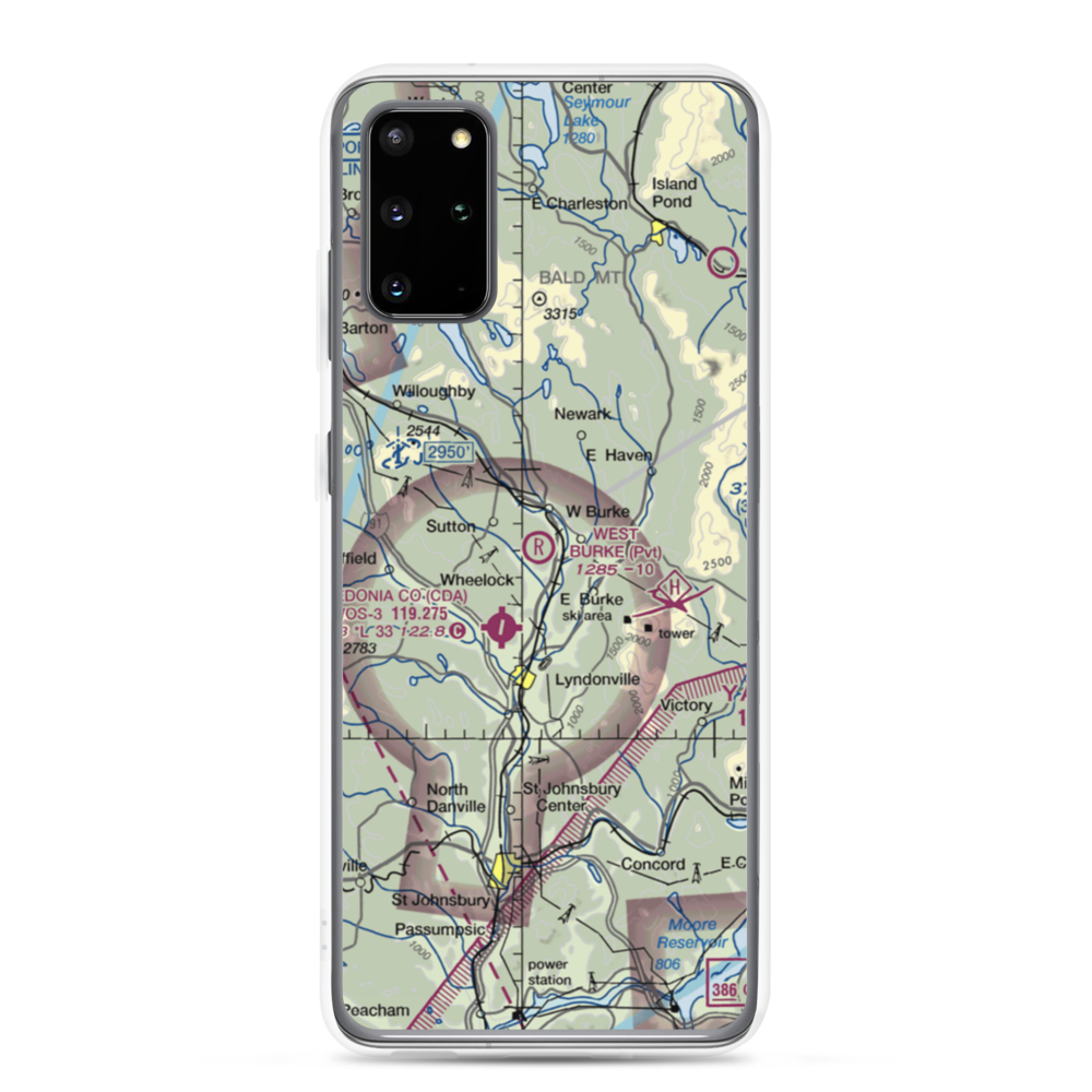 West Burke Aerodrome (VT56) VFR Sectional Samsung Case Samsung Galaxy S20 Plus model shown