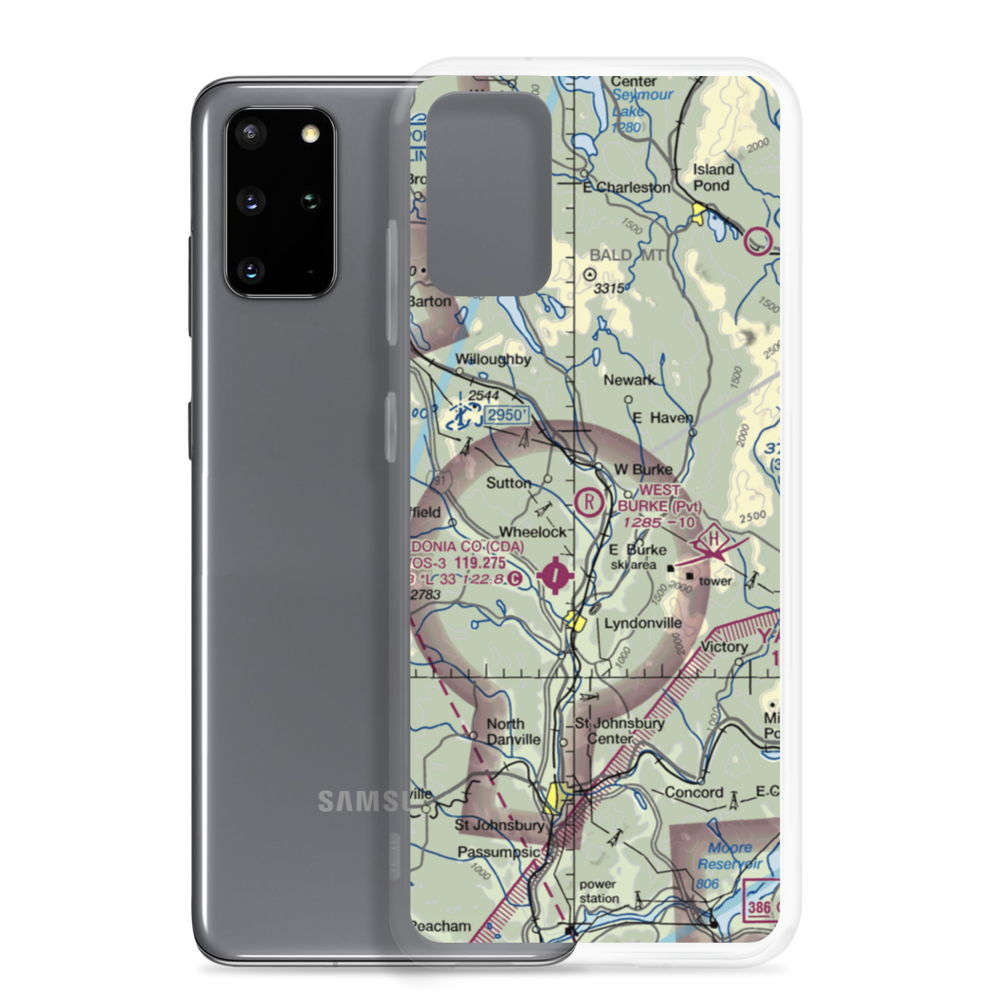 West Burke Aerodrome (VT56) VFR Sectional Samsung Case Samsung Galaxy S20 Plus model shown
