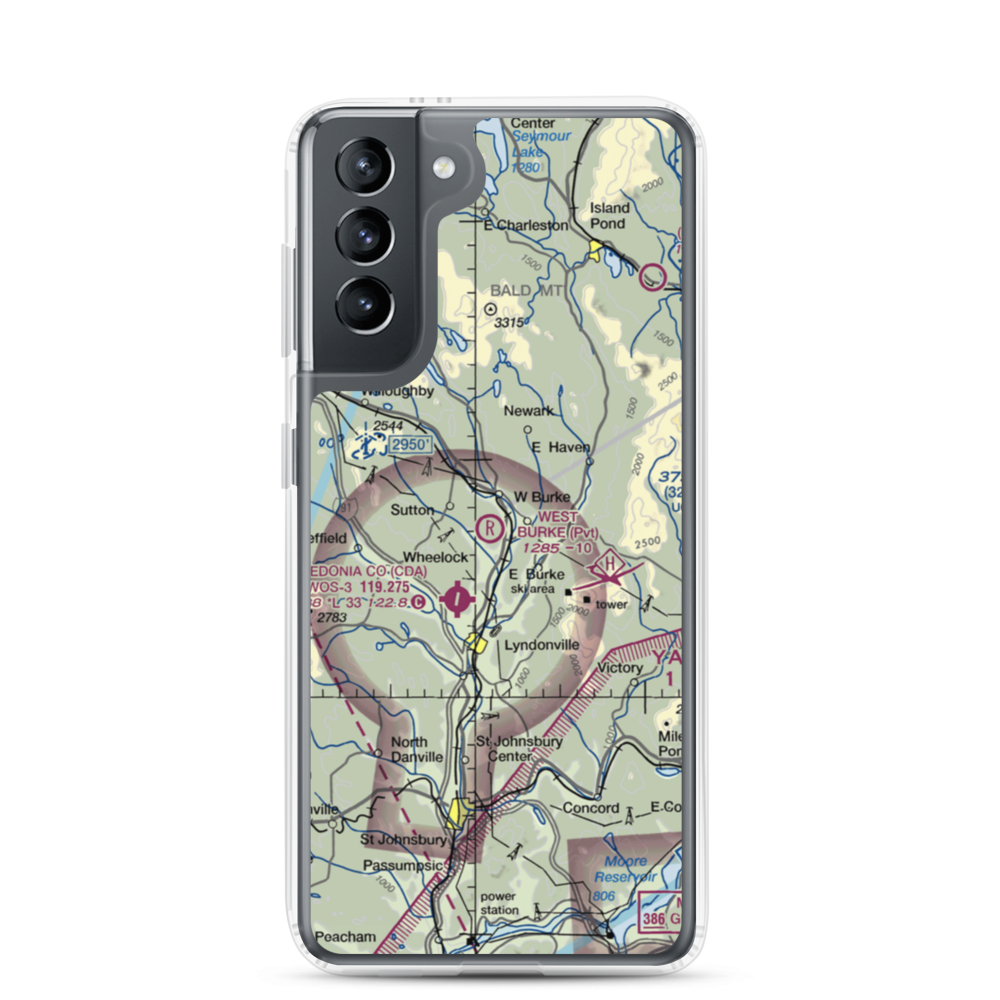 West Burke Aerodrome (VT56) VFR Sectional Samsung Case Samsung Galaxy S21 model shown