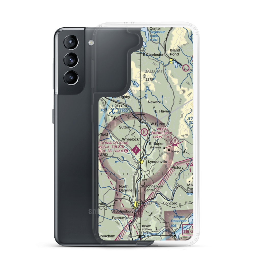 West Burke Aerodrome (VT56) VFR Sectional Samsung Case Samsung Galaxy S21 model shown