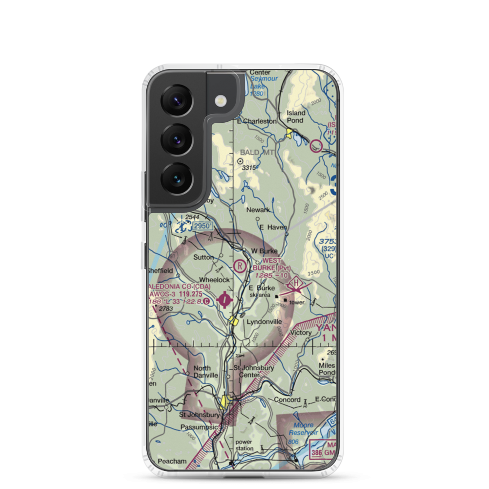 West Burke Aerodrome (VT56) VFR Sectional Samsung Case Samsung Galaxy S22 model shown