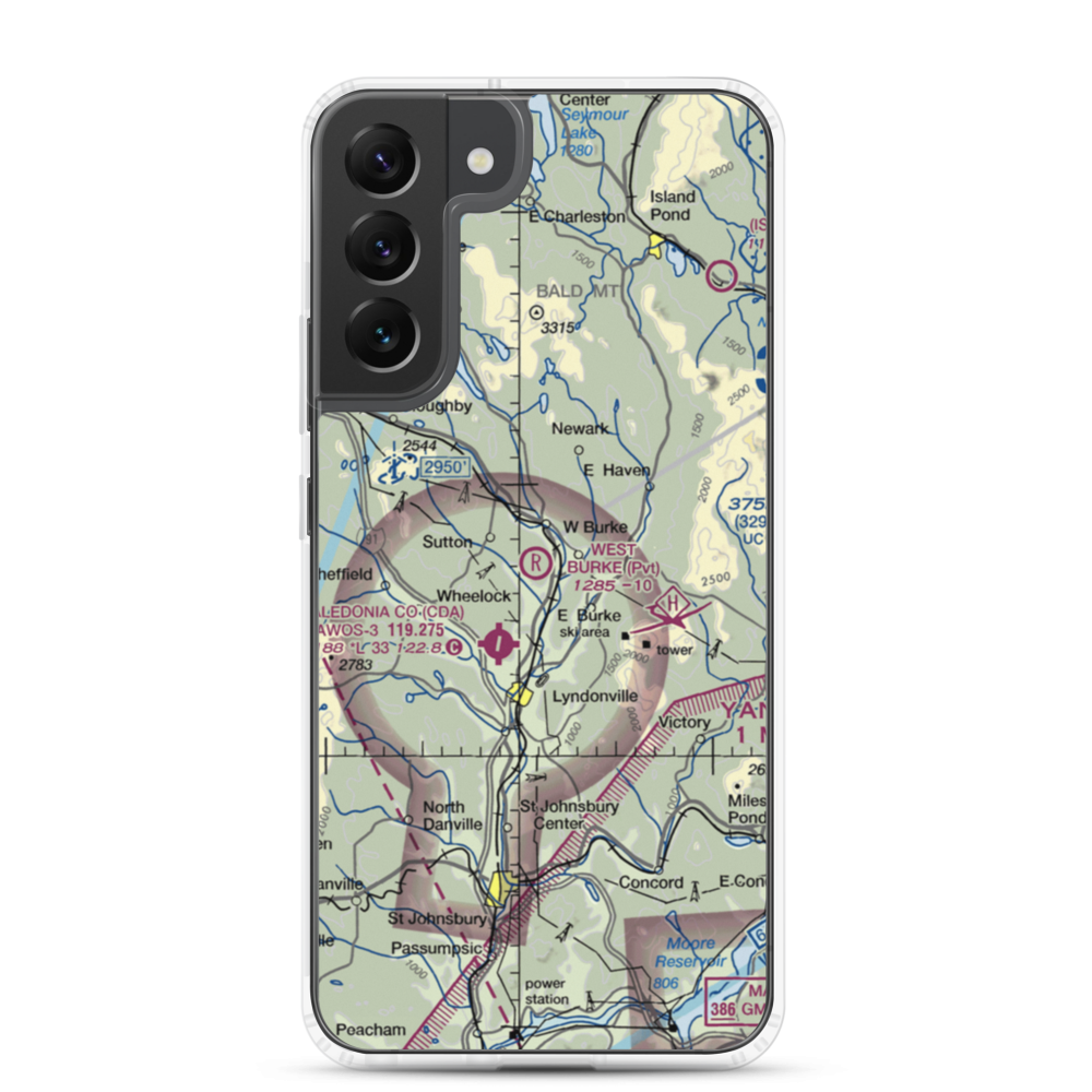 West Burke Aerodrome (VT56) VFR Sectional Samsung Case Samsung Galaxy S22 Plus model shown