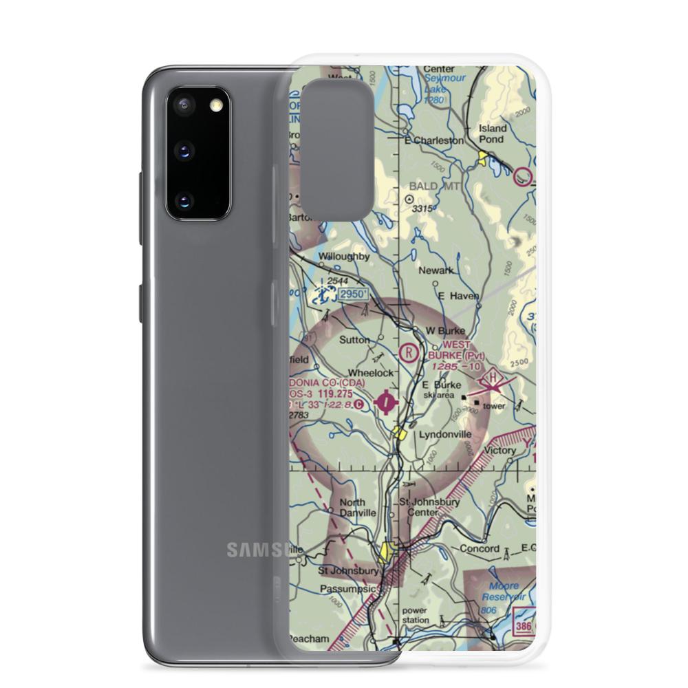 West Burke Aerodrome (VT56) VFR Sectional Samsung Case Samsung Galaxy S20 model shown
