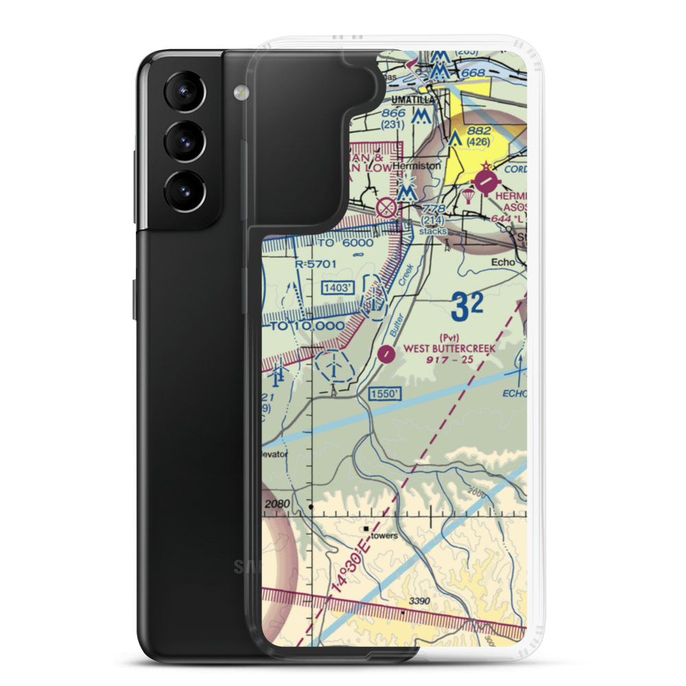 West Buttercreek Airport (OL02) VFR Sectional Samsung Case Samsung Galaxy S21 Plus model shown