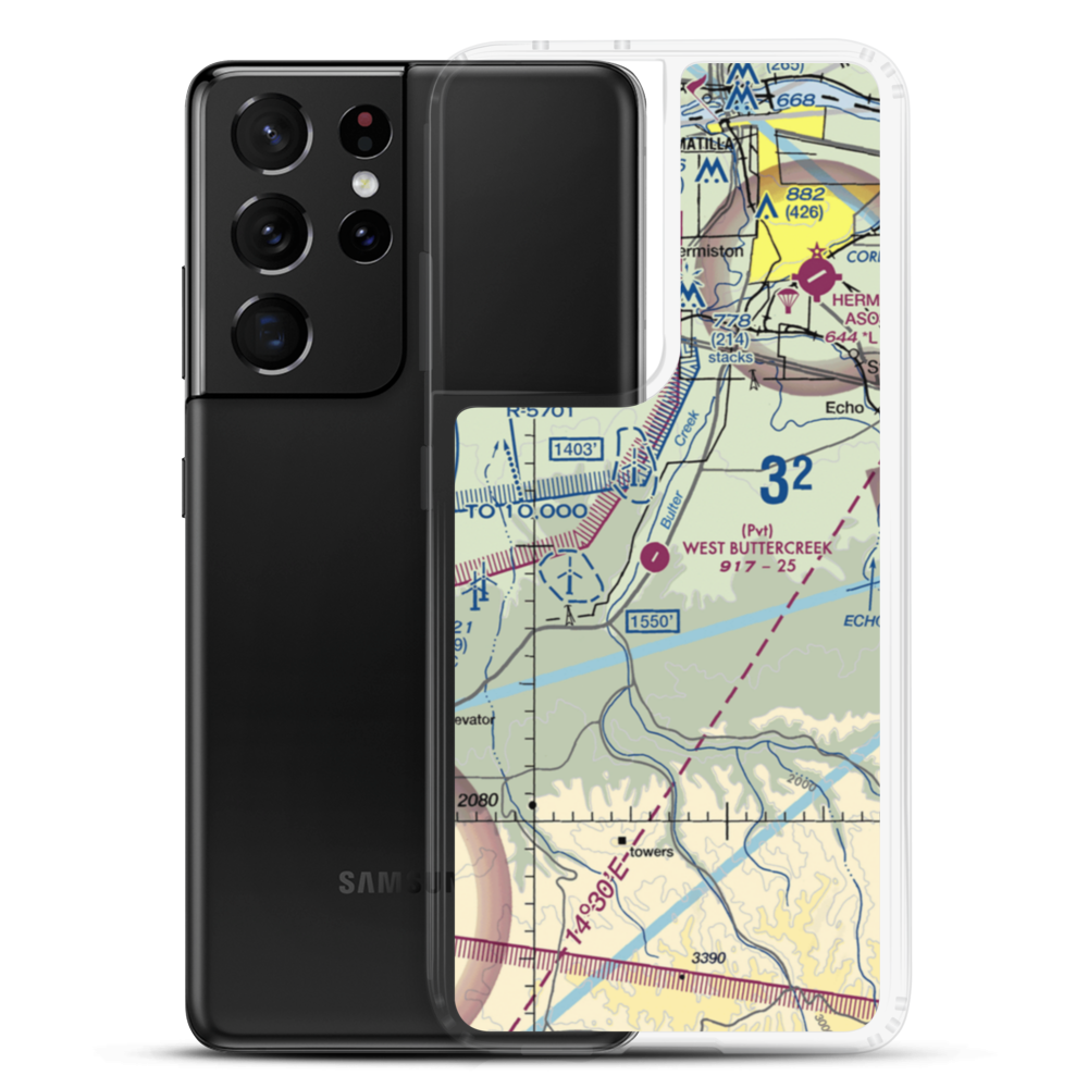 West Buttercreek Airport (OL02) VFR Sectional Samsung Case Samsung Galaxy S21 Ultra model shown