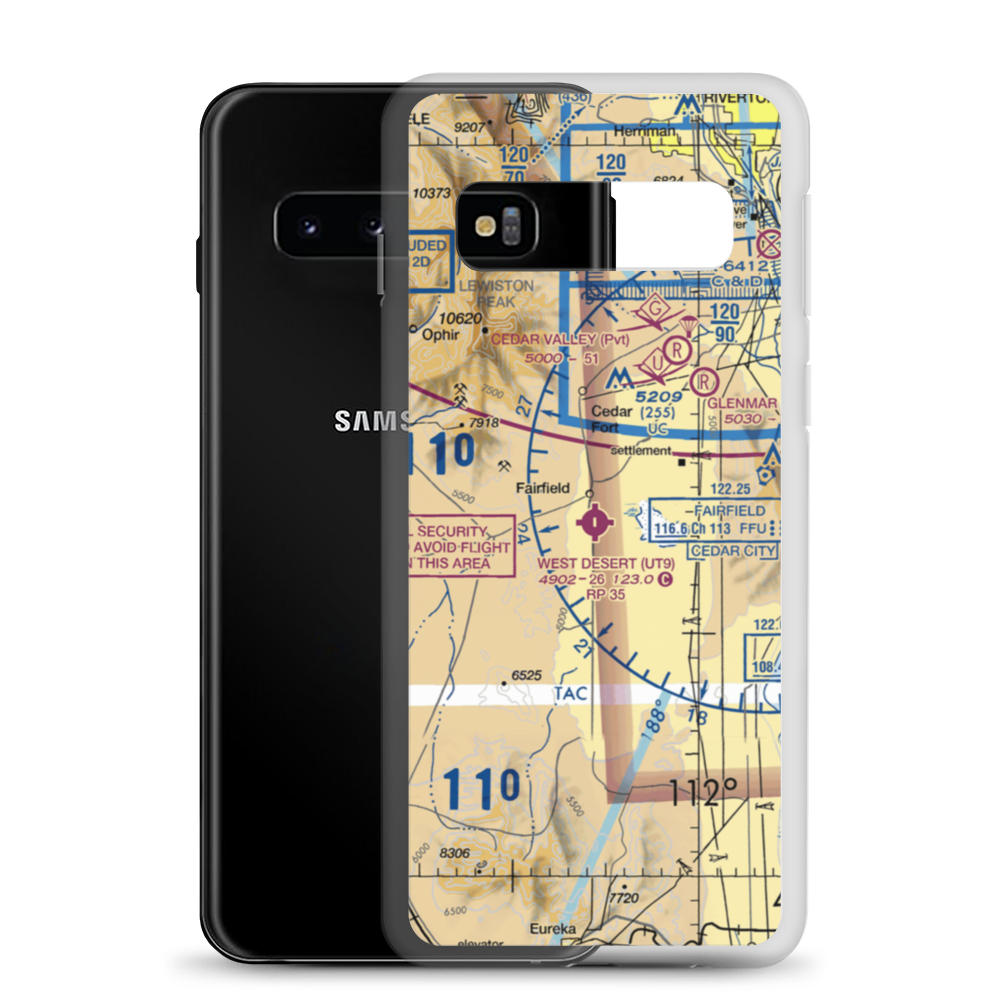 West Desert Airpark (UT9) VFR Sectional Samsung Case Samsung Galaxy S10 model shown