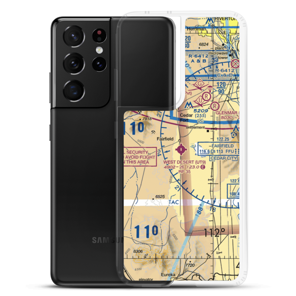 West Desert Airpark (UT9) VFR Sectional Samsung Case Samsung Galaxy S21 Ultra model shown