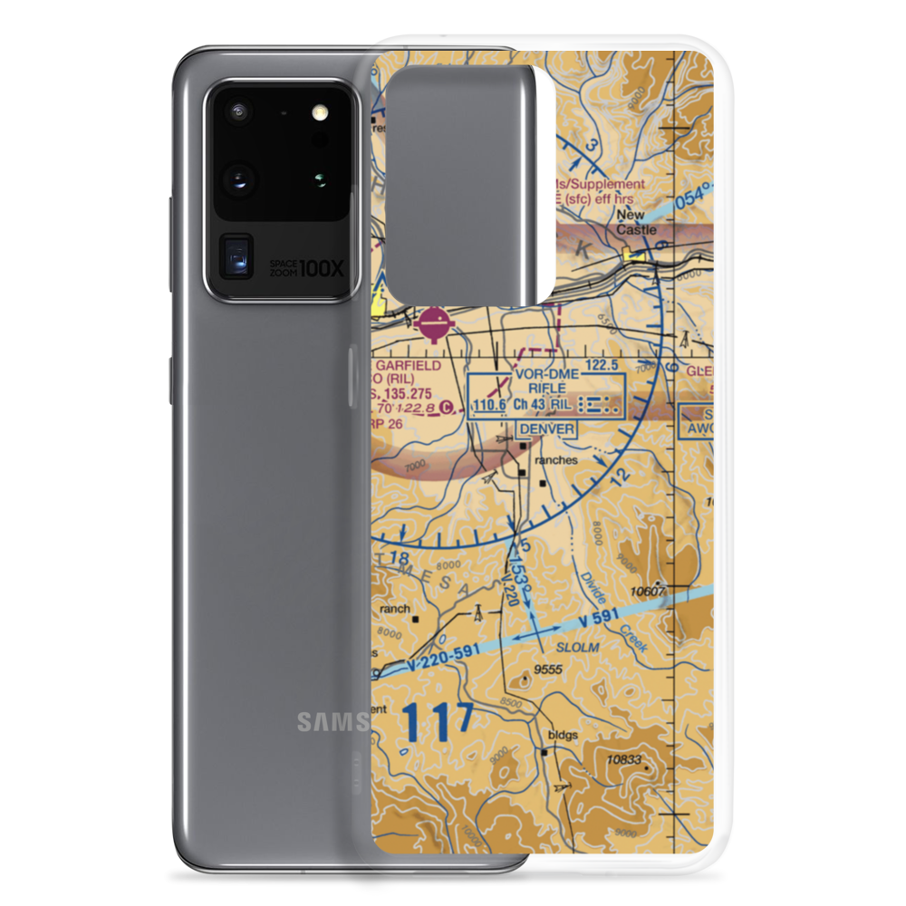 West Divide Airport (2CD4) VFR Sectional Samsung Case Samsung Galaxy S20 Ultra model shown
