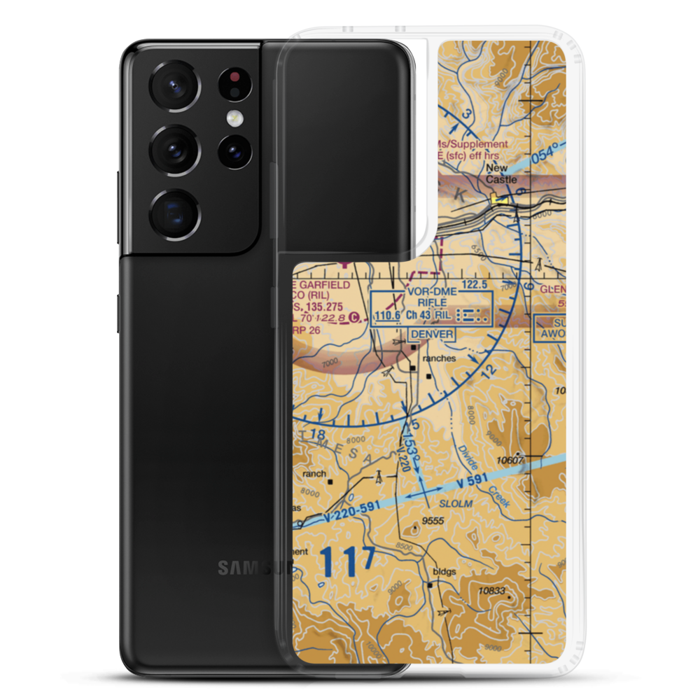 West Divide Airport (2CD4) VFR Sectional Samsung Case Samsung Galaxy S21 Ultra model shown