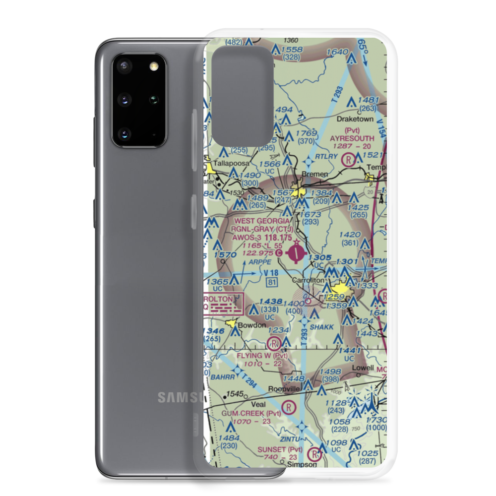 West Georgia Regional O V Gray Field (CTJ) VFR Sectional Samsung Case Samsung Galaxy S20 Plus model shown