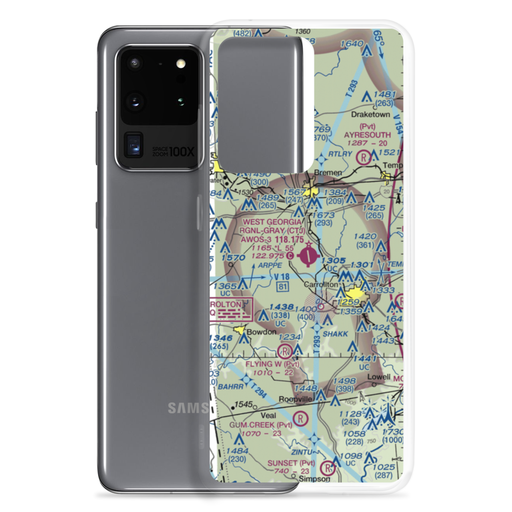 West Georgia Regional O V Gray Field (CTJ) VFR Sectional Samsung Case Samsung Galaxy S20 Ultra model shown