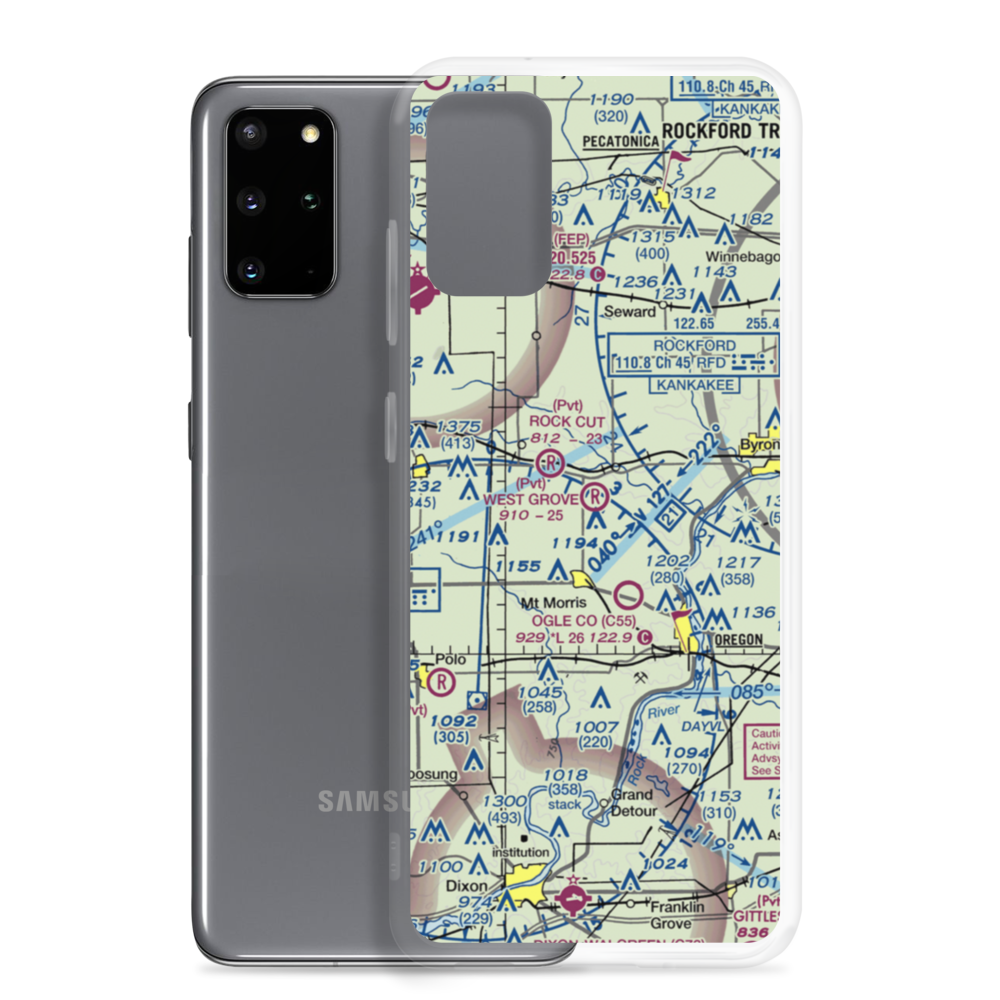 West Grove Airport (28IL) VFR Sectional Samsung Case Samsung Galaxy S20 Plus model shown