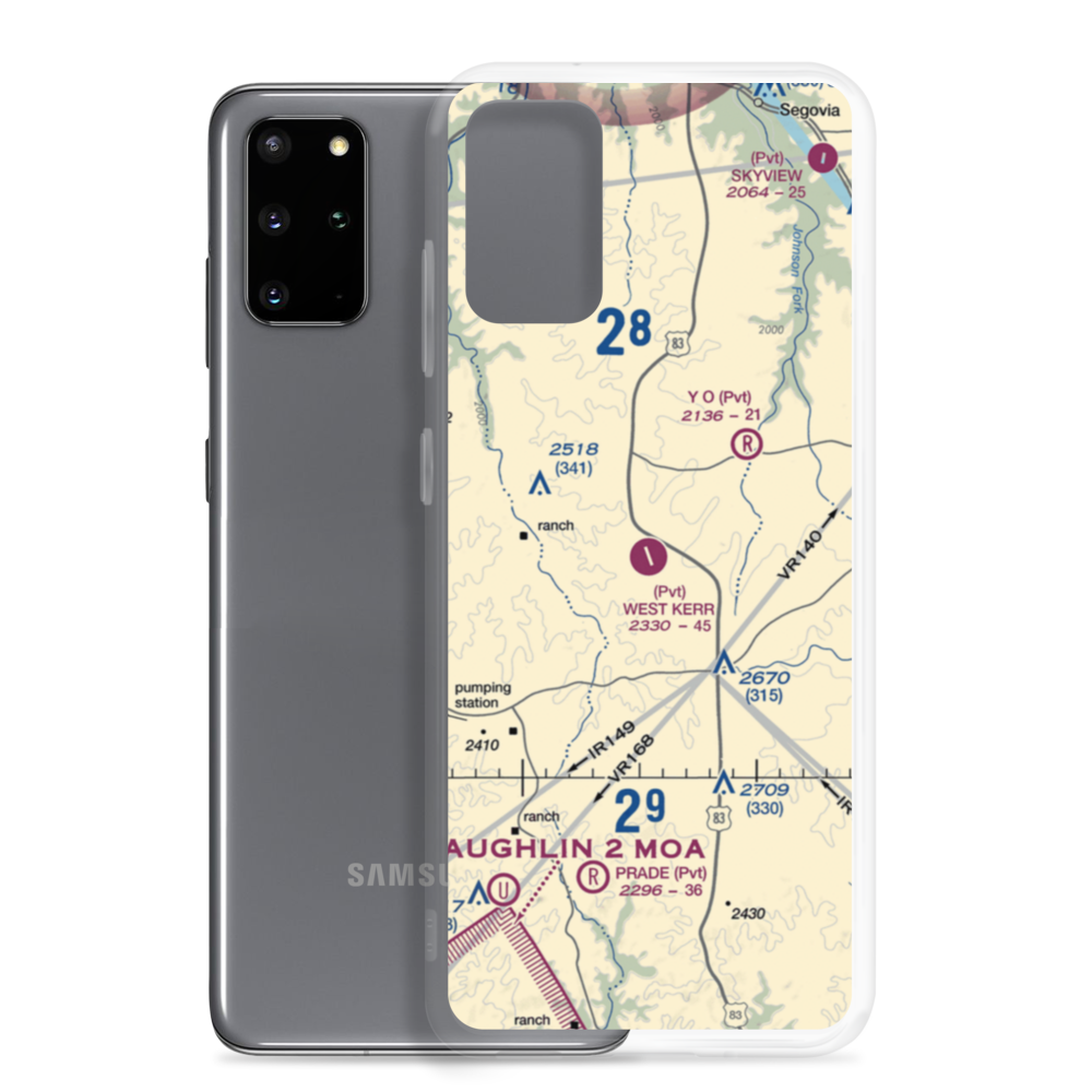 West Kerr Ranch Airport (18TA) VFR Sectional Samsung Case Samsung Galaxy S20 Plus model shown