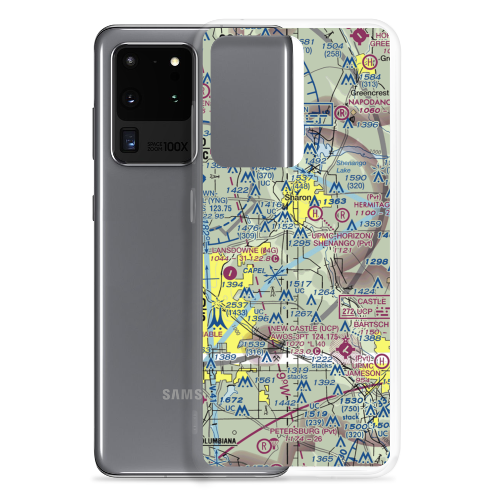 West Middlesex Airport (PA21) VFR Sectional Samsung Case Samsung Galaxy S20 Ultra model shown