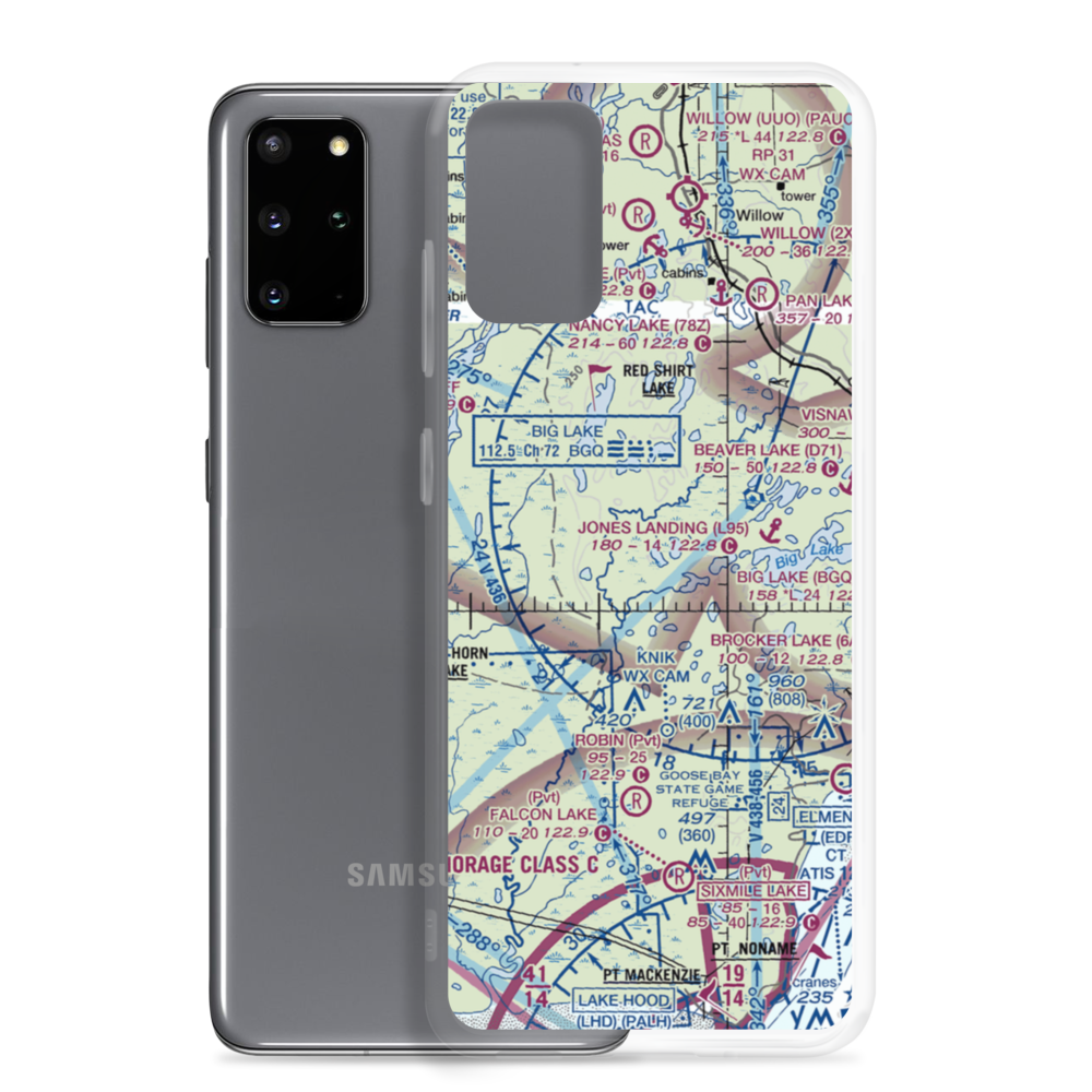 West Papoose Lake Airpark (44AK) VFR Sectional Samsung Case Samsung Galaxy S20 Plus model shown