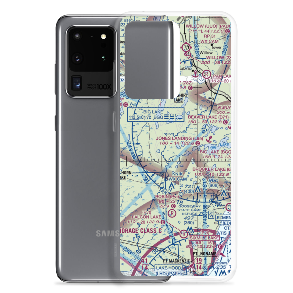 West Papoose Lake Airpark (44AK) VFR Sectional Samsung Case Samsung Galaxy S20 Ultra model shown