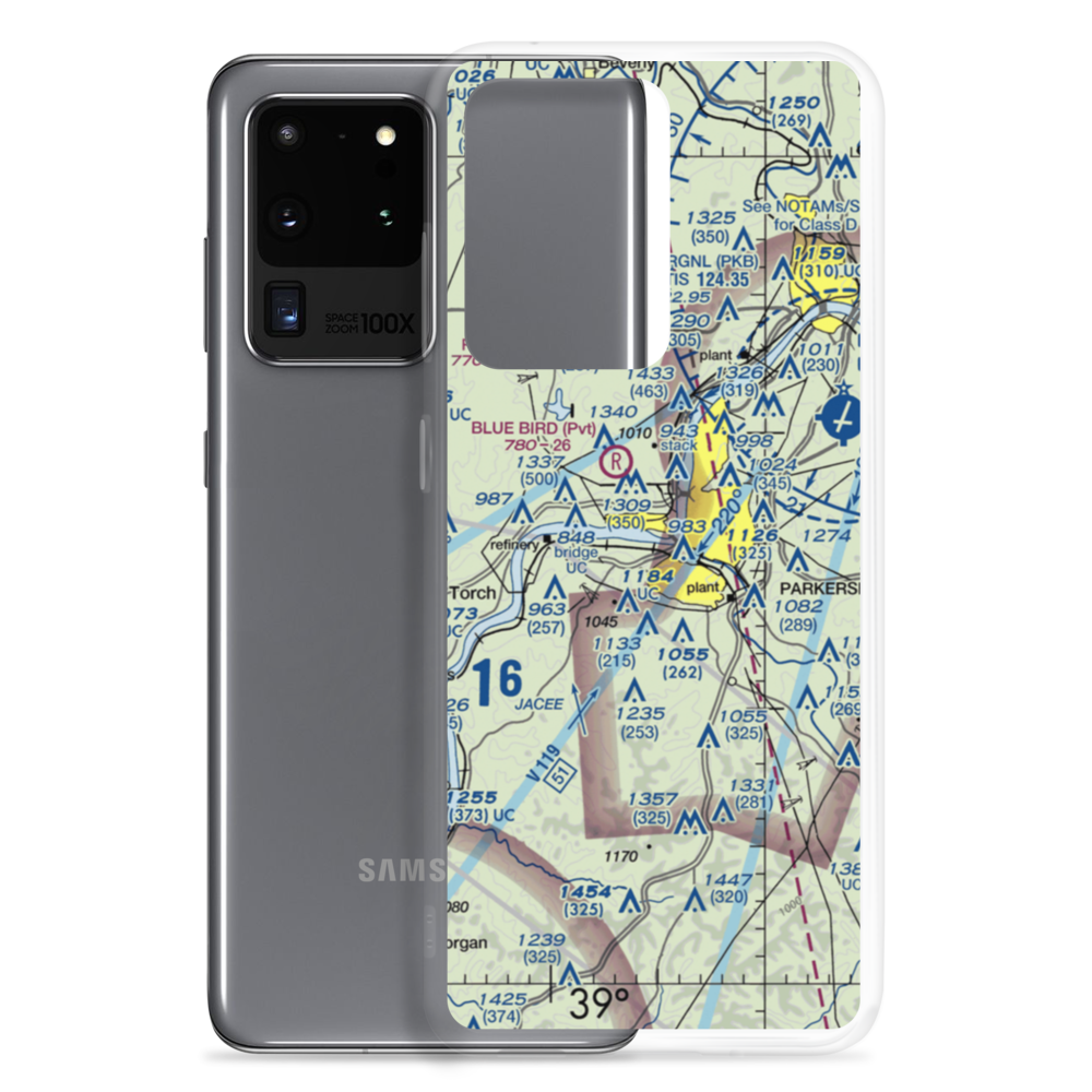 West Parkersburg Seaplane Base (WV38) VFR Sectional Samsung Case Samsung Galaxy S20 Ultra model shown