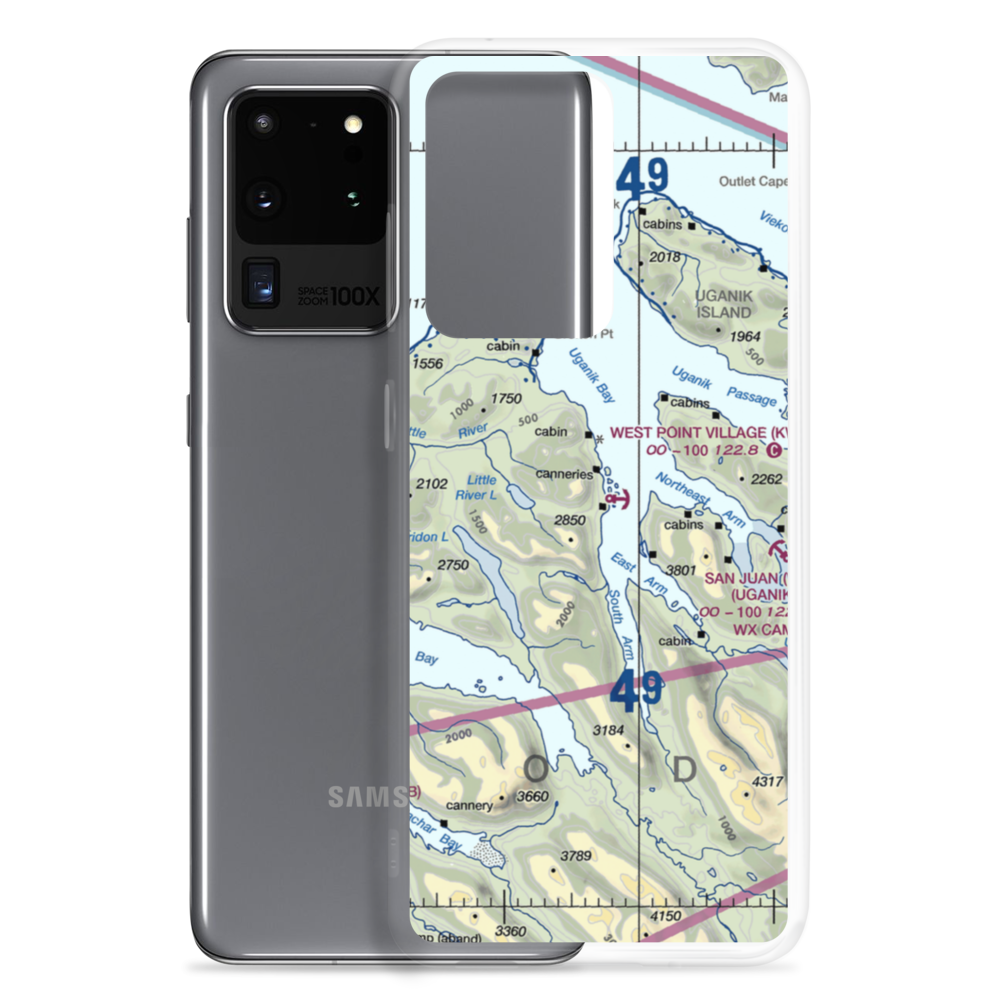 West Point Village Seaplane Base (KWP) VFR Sectional Samsung Case Samsung Galaxy S20 Ultra model shown