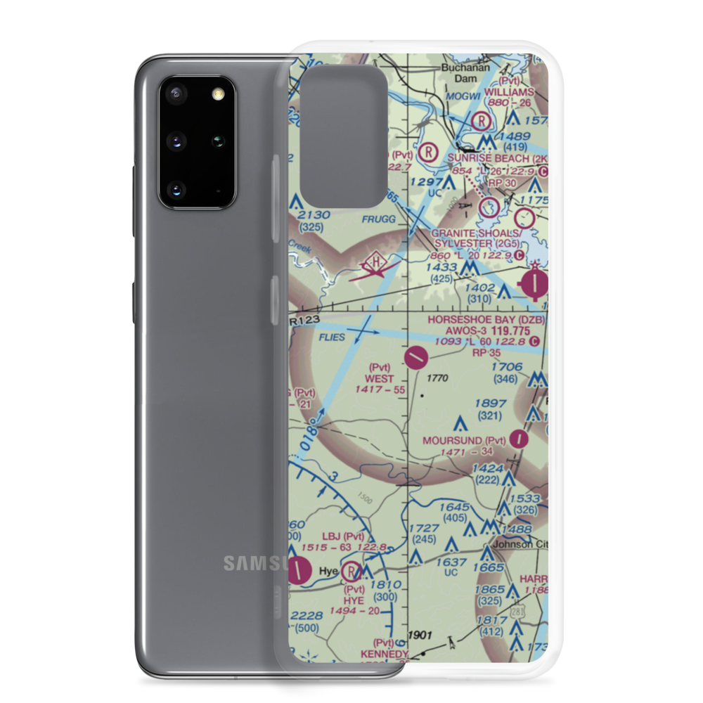 West Ranch Airport (XS75) VFR Sectional Samsung Case Samsung Galaxy S20 Plus model shown