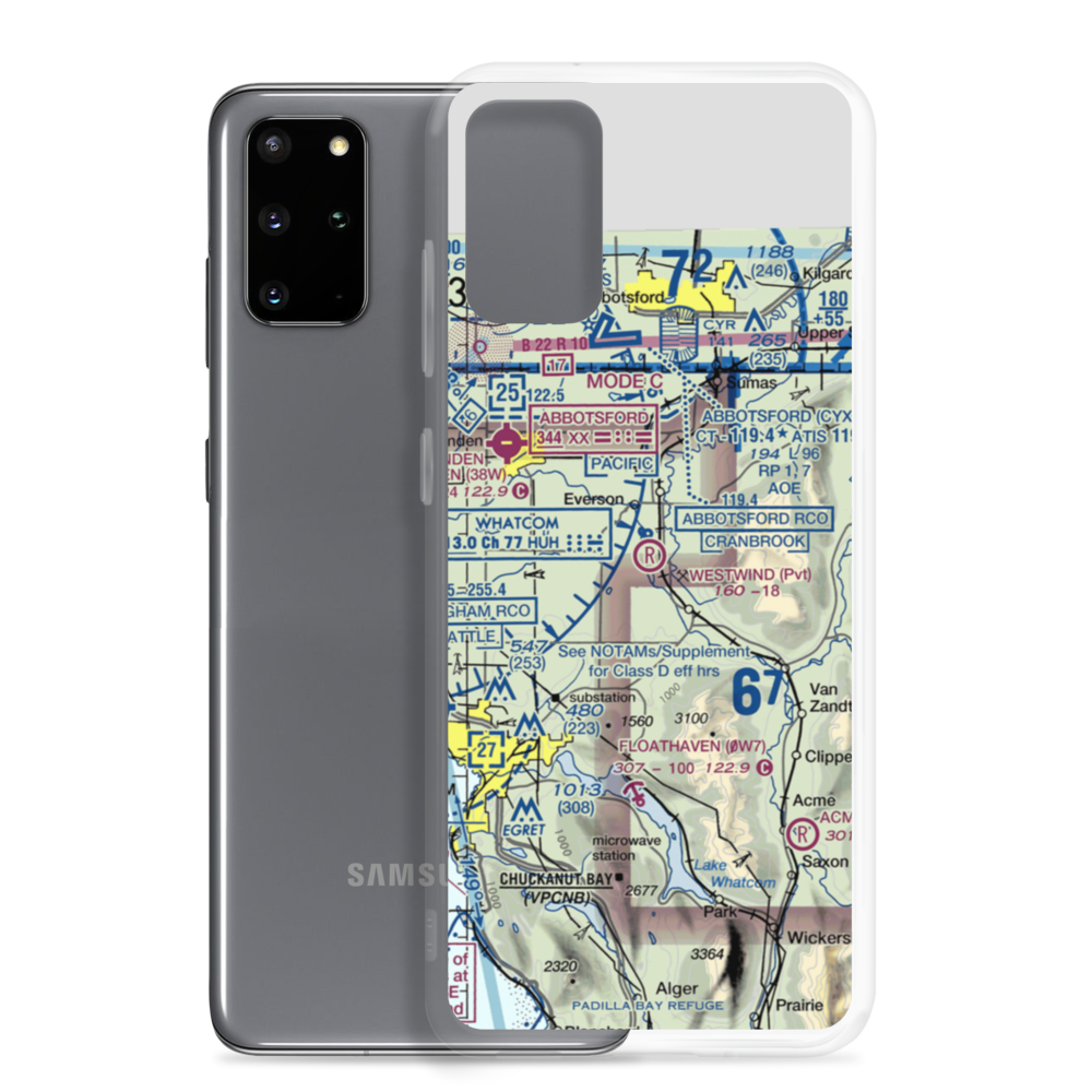 West Wind Airport (7WA3) VFR Sectional Samsung Case Samsung Galaxy S20 Plus model shown