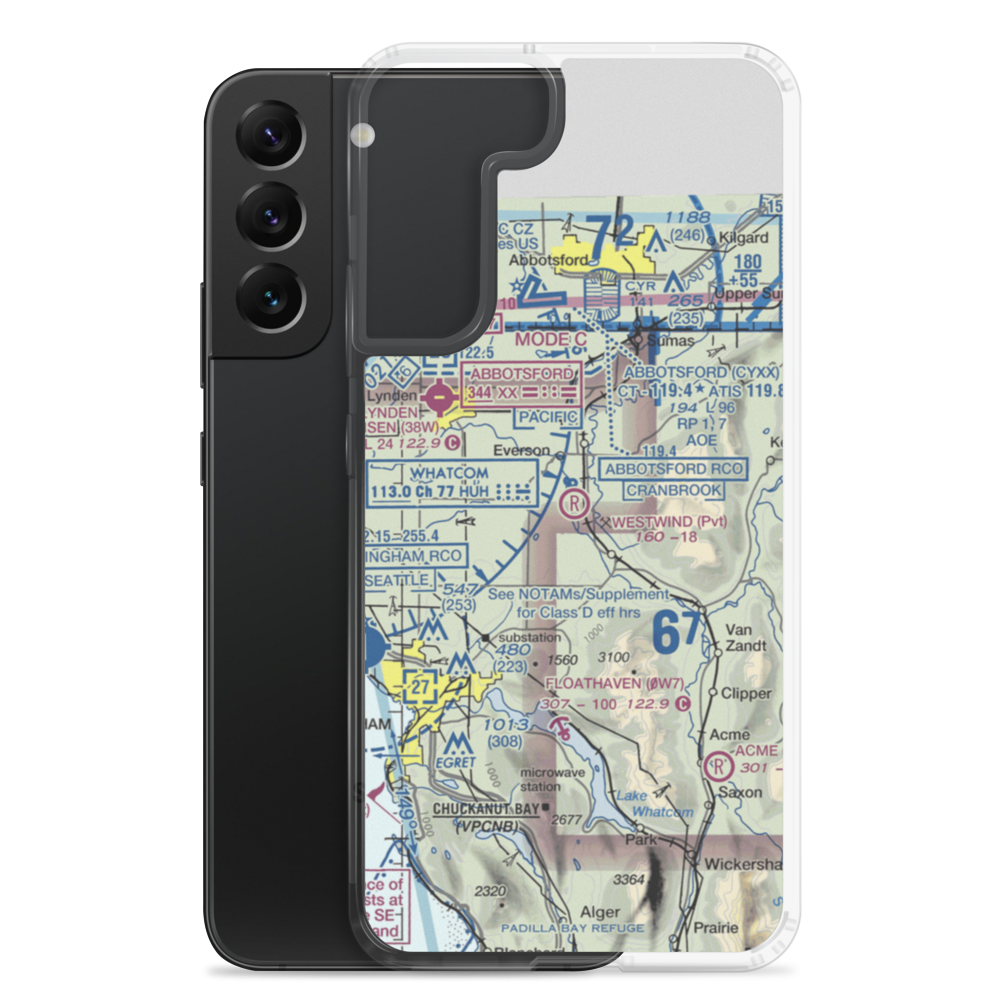 West Wind Airport (7WA3) VFR Sectional Samsung Case Samsung Galaxy S22 Plus model shown