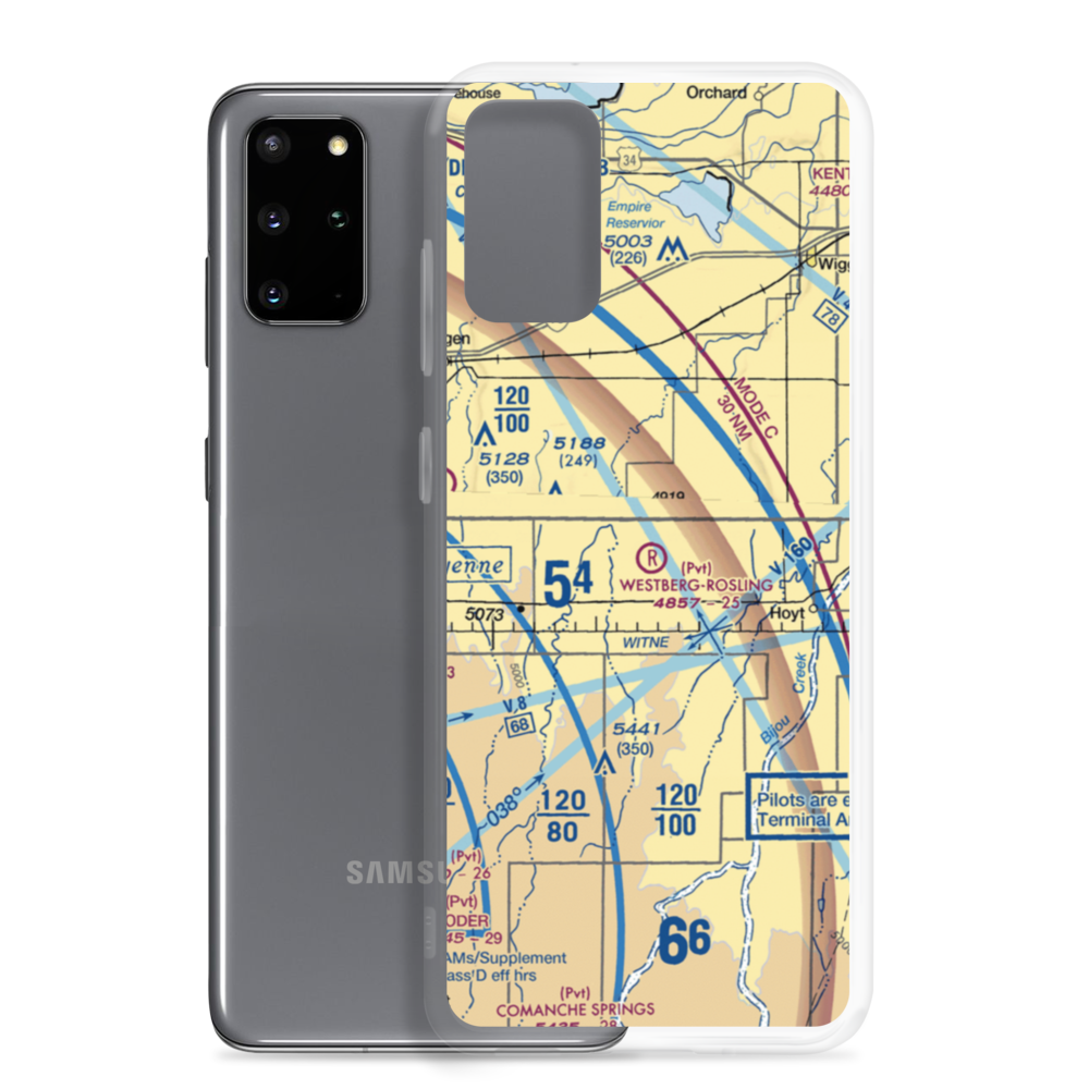Westberg-Rosling Farms Airport (74CO) VFR Sectional Samsung Case Samsung Galaxy S20 Plus model shown
