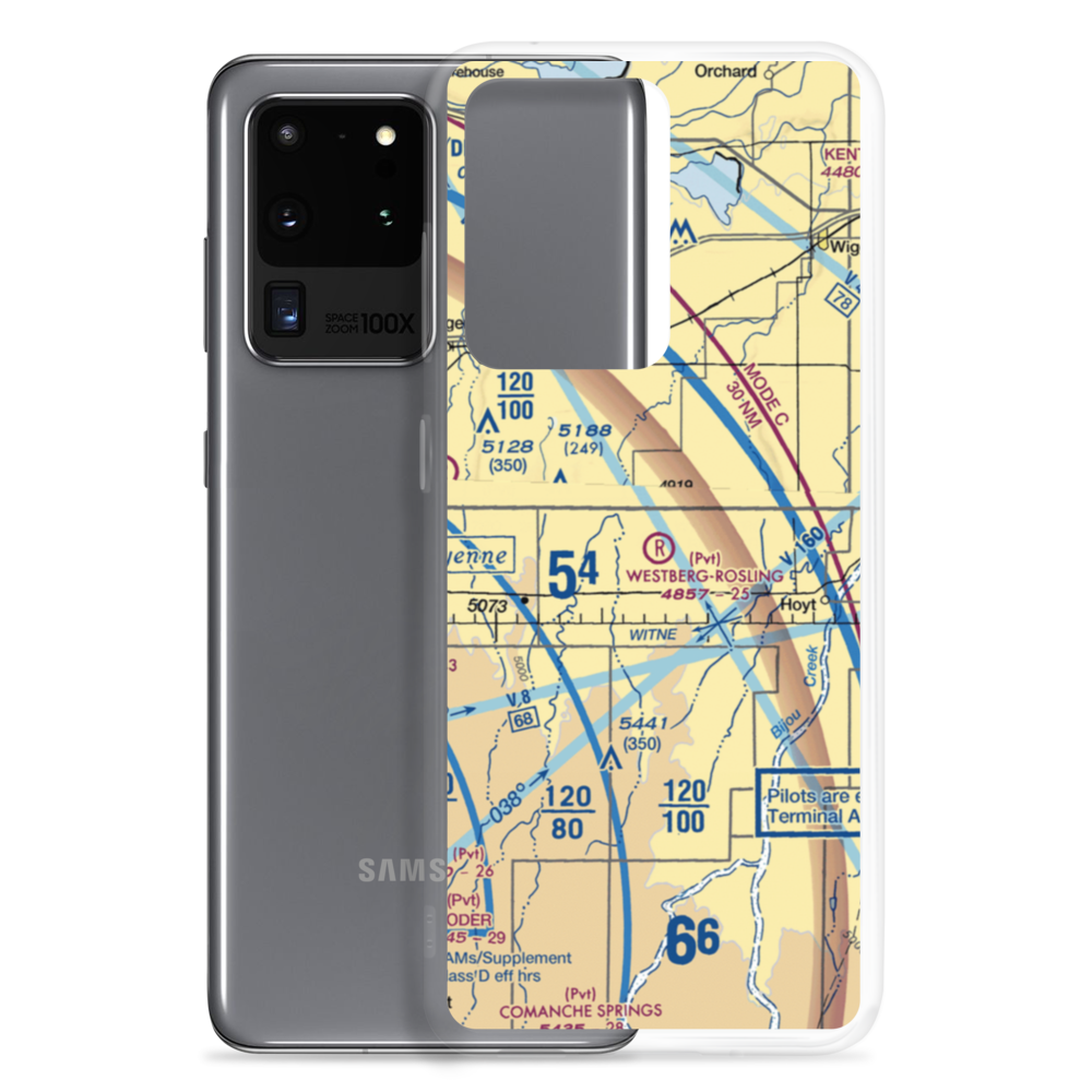 Westberg-Rosling Farms Airport (74CO) VFR Sectional Samsung Case Samsung Galaxy S20 Ultra model shown