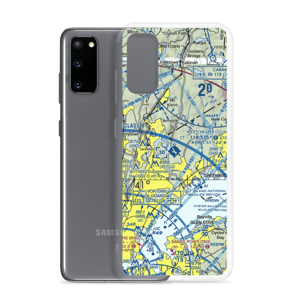 Westchester County Airport (HPN) VFR Sectional Samsung Case Samsung Galaxy S20 model shown