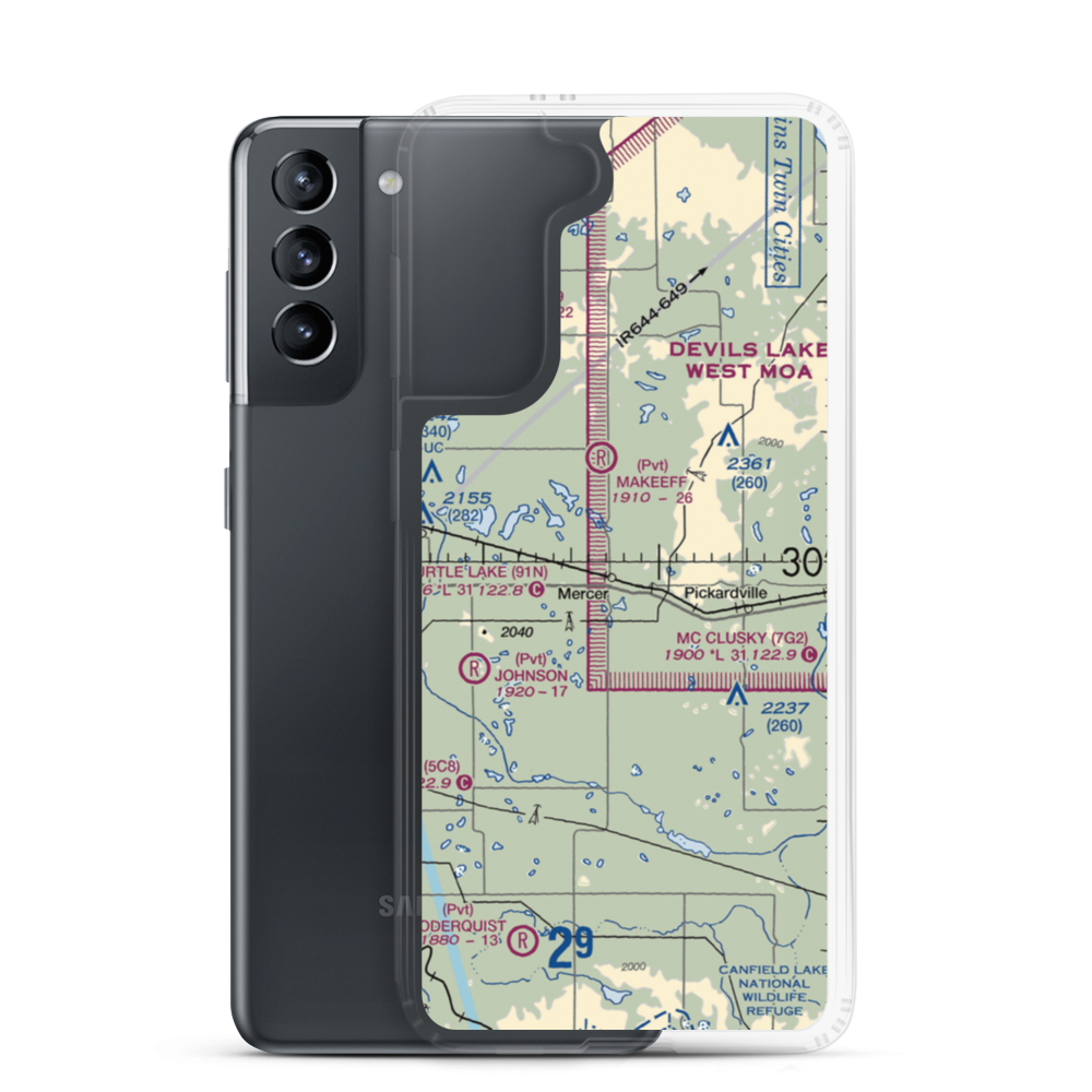 Westerlind Airport (2ND1) VFR Sectional Samsung Case Samsung Galaxy S21 model shown