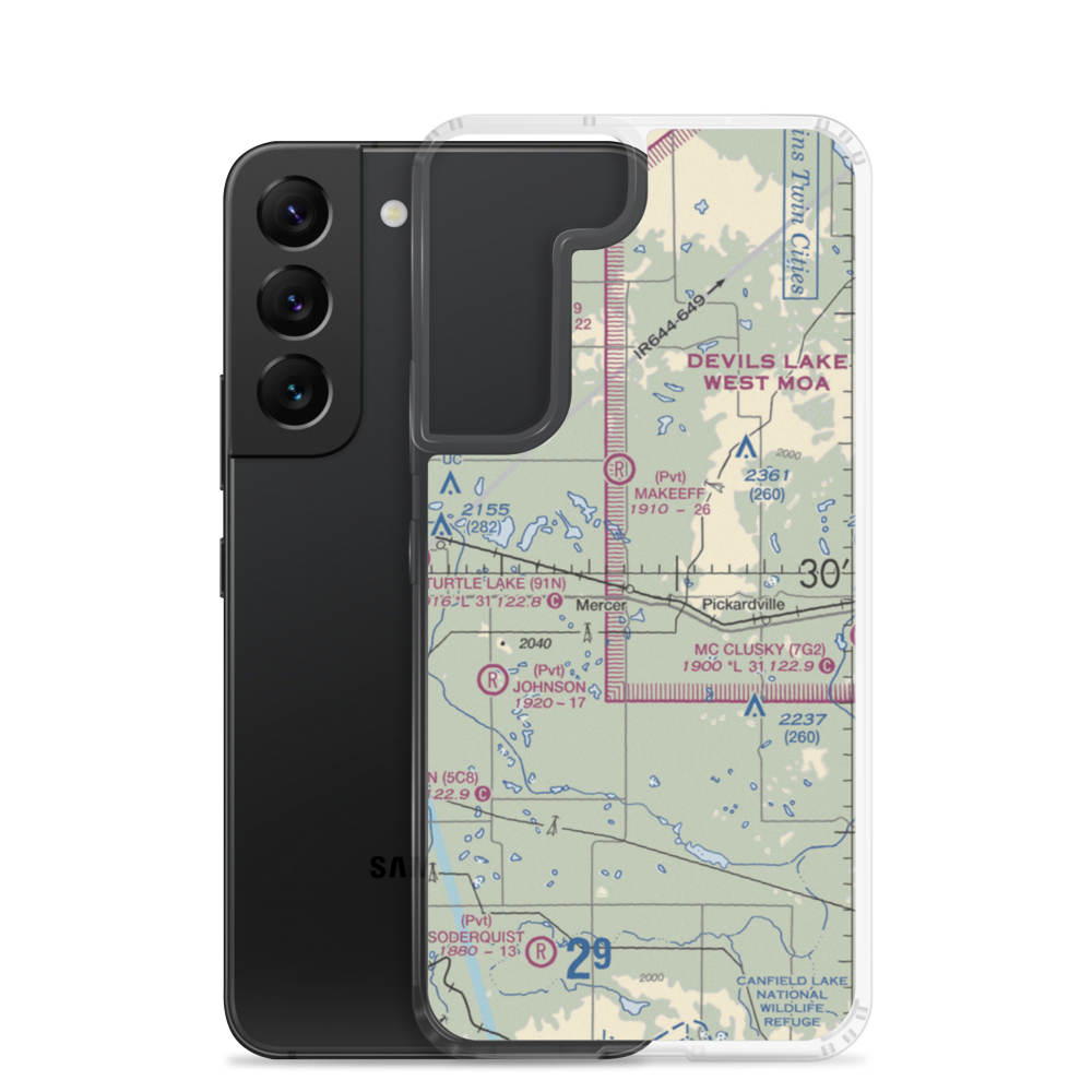 Westerlind Airport (2ND1) VFR Sectional Samsung Case Samsung Galaxy S22 model shown