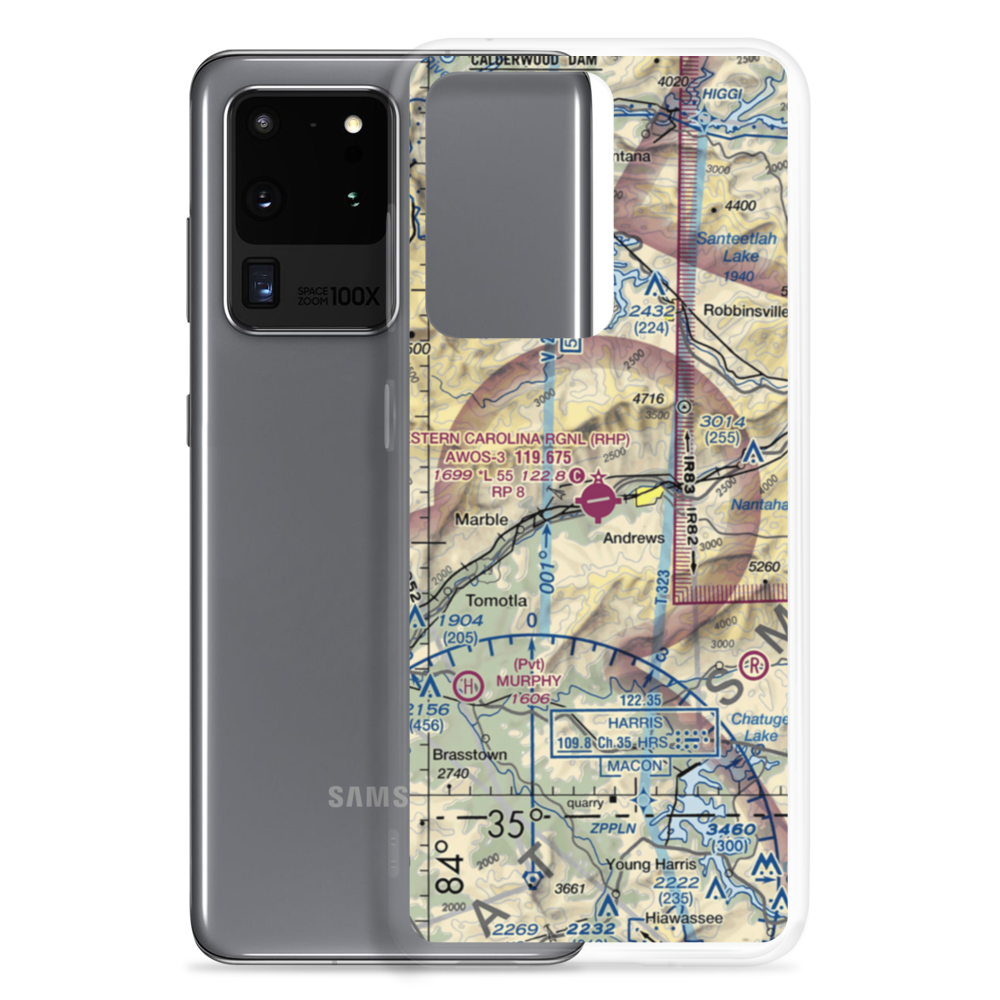 Western Carolina Regional Airport (RHP) VFR Sectional Samsung Case Samsung Galaxy S20 Ultra model shown
