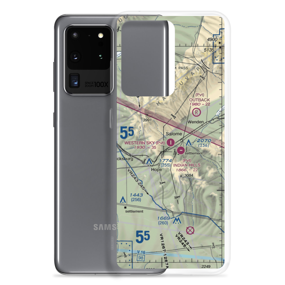 Western Sky Airport (0AZ2) VFR Sectional Samsung Case Samsung Galaxy S20 Ultra model shown