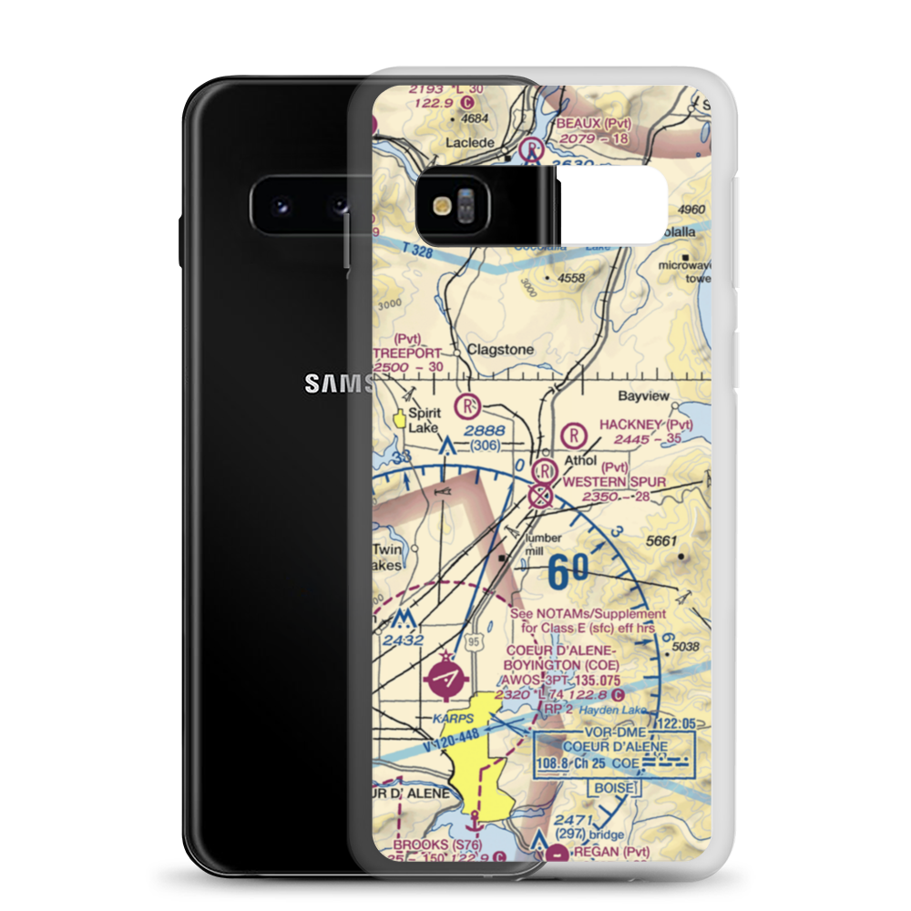 Western Spur Airport (ID48) VFR Sectional Samsung Case Samsung Galaxy S10 model shown