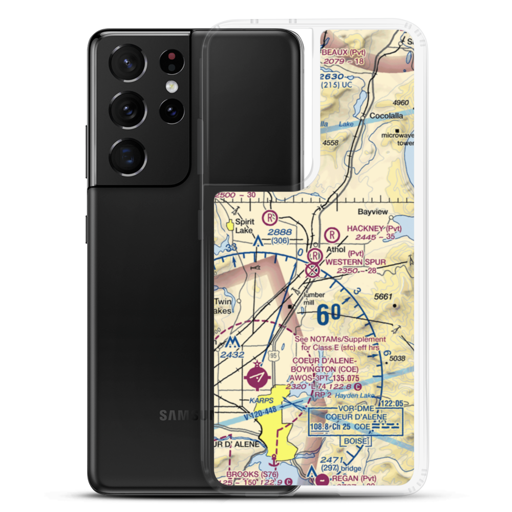 Western Spur Airport (ID48) VFR Sectional Samsung Case Samsung Galaxy S21 Ultra model shown