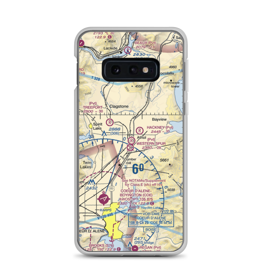 Western Spur Airport (ID48) VFR Sectional Samsung Case Samsung Galaxy S10e model shown