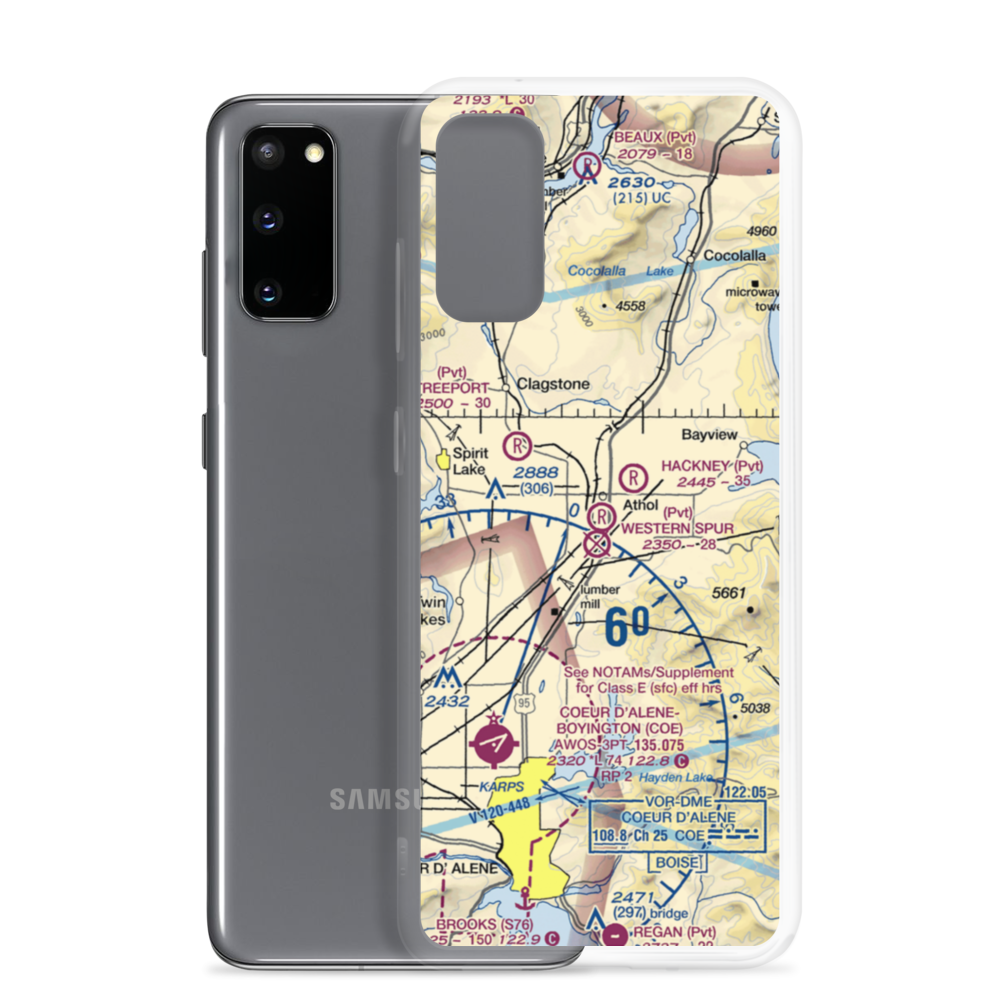 Western Spur Airport (ID48) VFR Sectional Samsung Case Samsung Galaxy S20 model shown