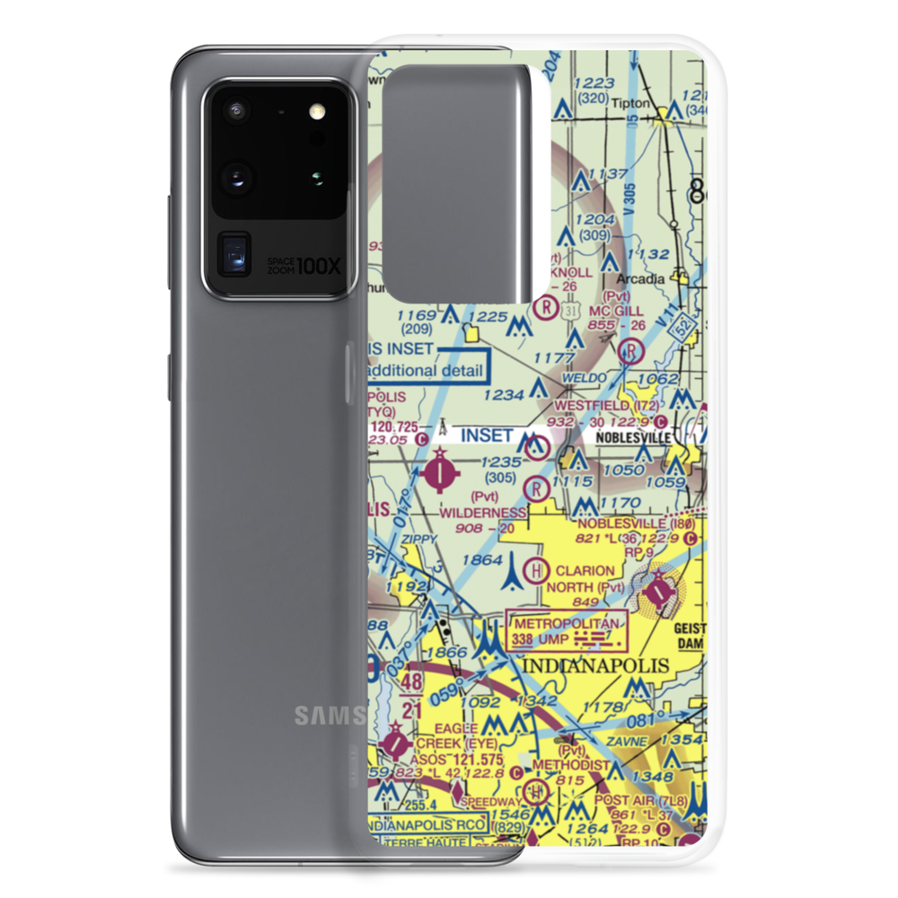 Westfield Airport (I72) VFR Sectional Samsung Case Samsung Galaxy S20 Ultra model shown