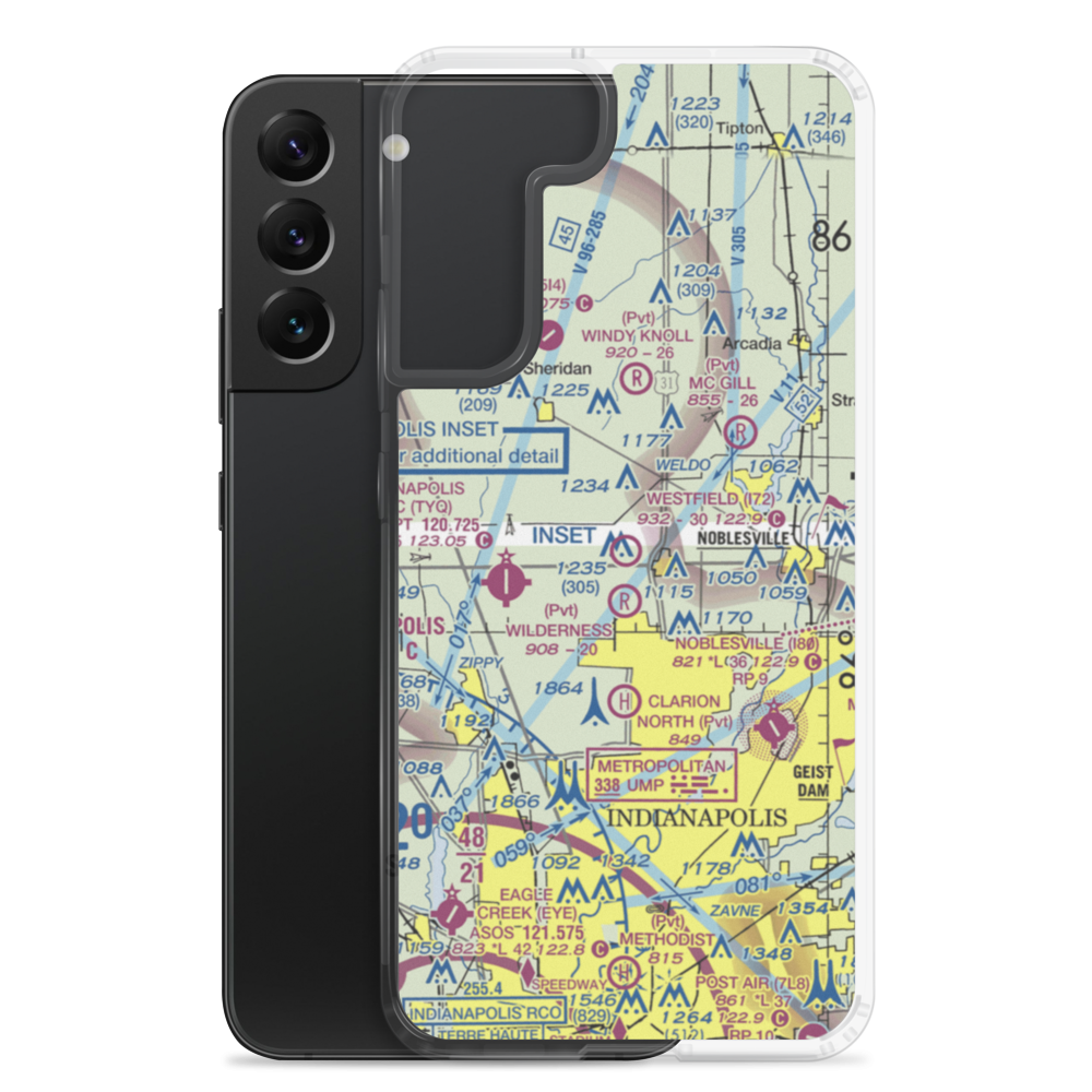 Westfield Airport (I72) VFR Sectional Samsung Case Samsung Galaxy S22 Plus model shown