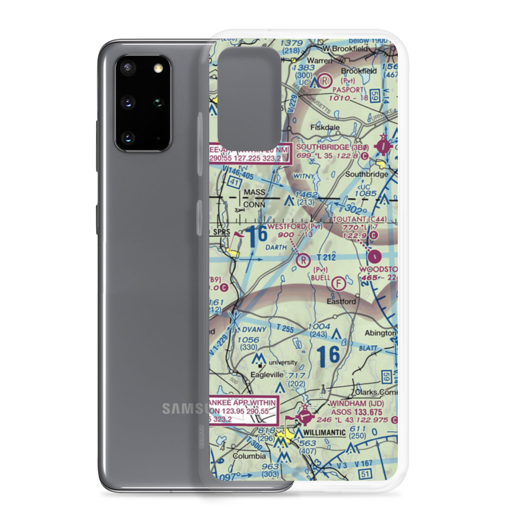 Westford Airstrip (CT74) VFR Sectional Samsung Case Samsung Galaxy S20 Plus model shown