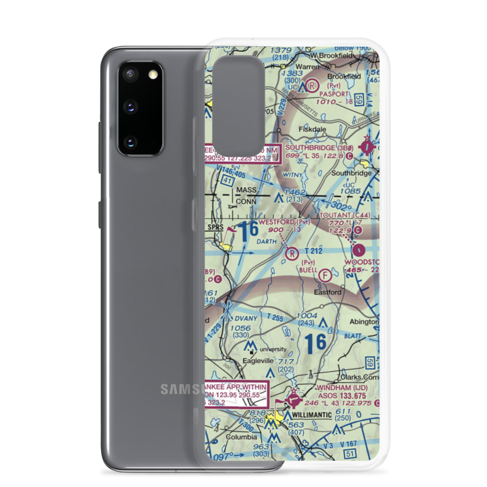Westford Airstrip (CT74) VFR Sectional Samsung Case Samsung Galaxy S20 model shown