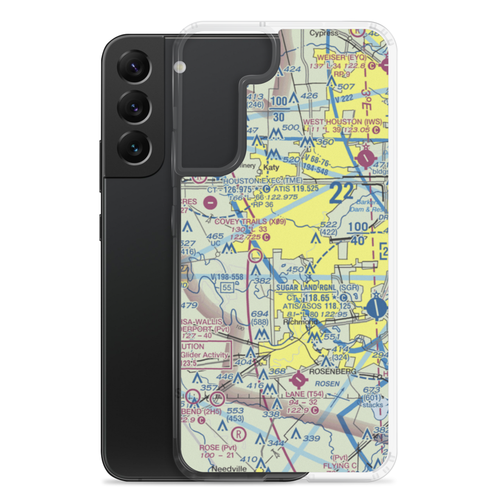 Westheimer Air Park (O07) VFR Sectional Samsung Case Samsung Galaxy S22 Plus model shown