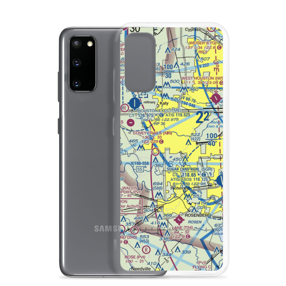 Westheimer Air Park (O07) VFR Sectional Samsung Case Samsung Galaxy S20 model shown