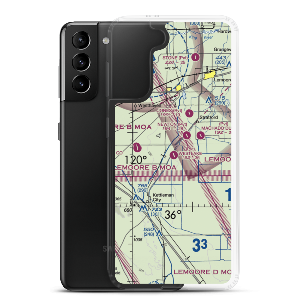 Westlake Farms Airport (92CA) VFR Sectional Samsung Case Samsung Galaxy S21 Plus model shown