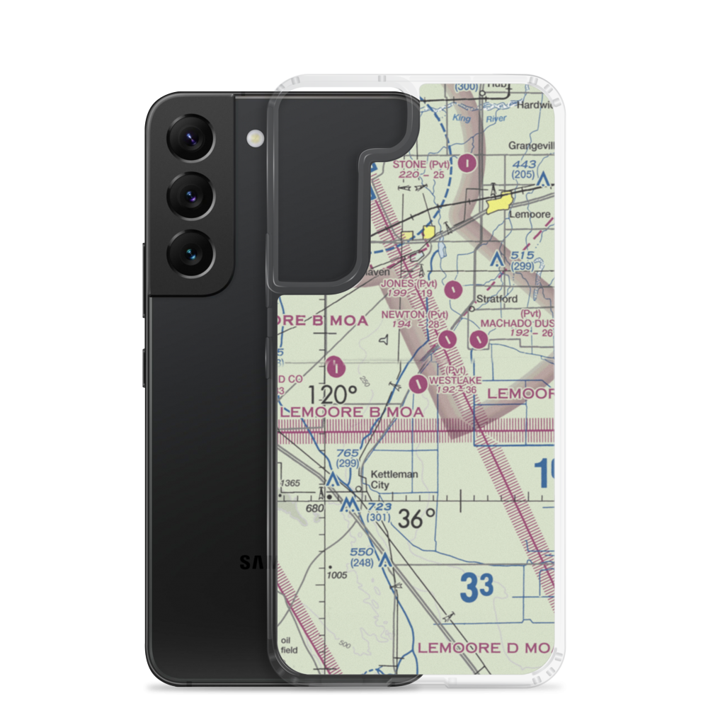 Westlake Farms Airport (92CA) VFR Sectional Samsung Case Samsung Galaxy S22 model shown