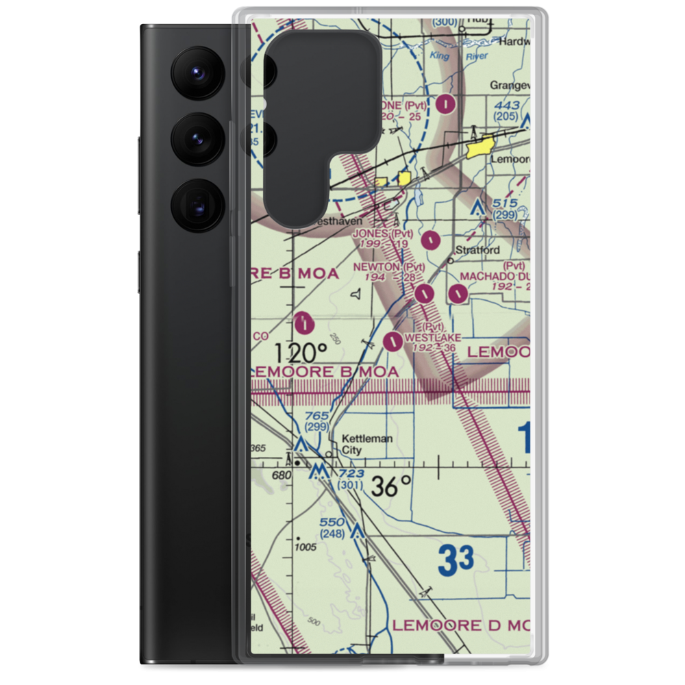 Westlake Farms Airport (92CA) VFR Sectional Samsung Case Samsung Galaxy S22 Ultra model shown