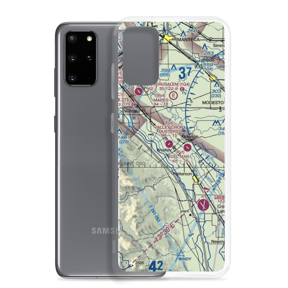 Westley Airport (CA67) VFR Sectional Samsung Case Samsung Galaxy S20 Plus model shown