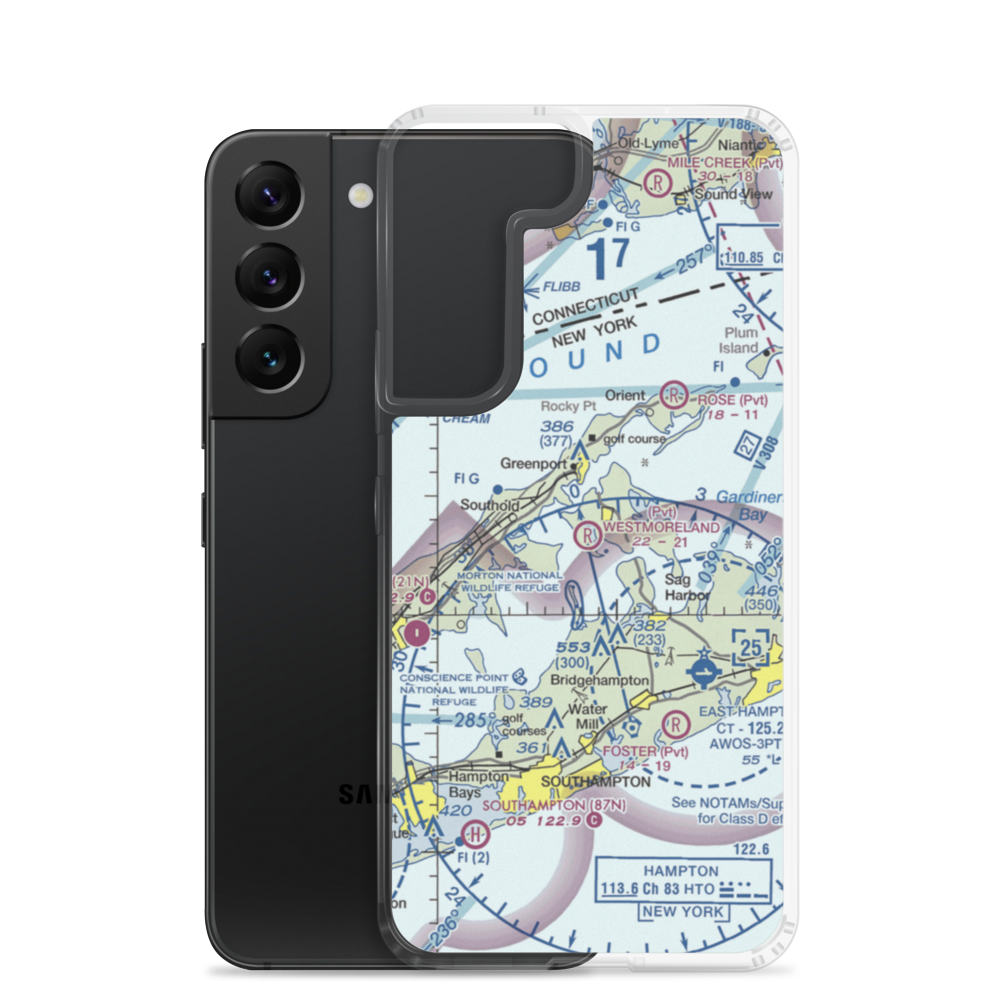 Westmoreland Airport (49NY) VFR Sectional Samsung Case Samsung Galaxy S22 model shown
